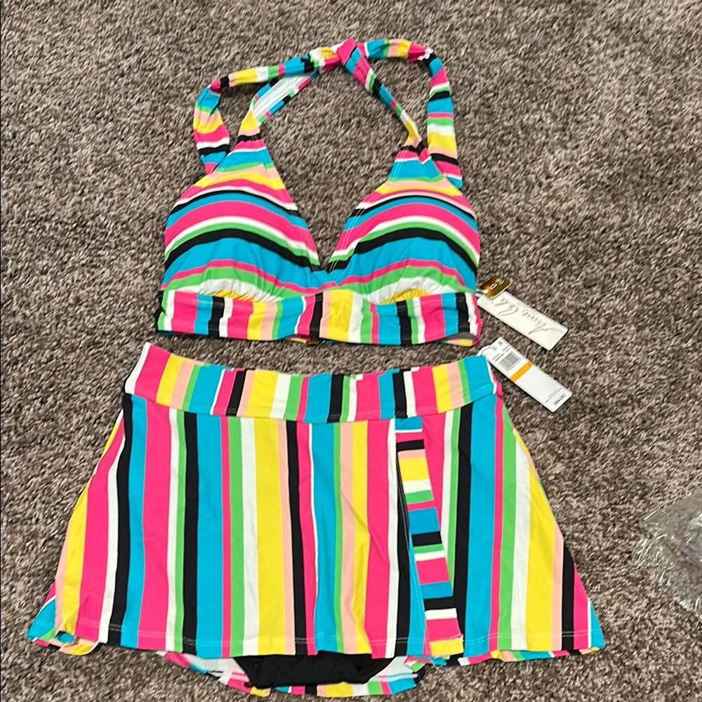 Anne Cole NWT Striped Bikini Set